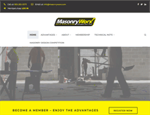 Tablet Screenshot of masonryworx.com